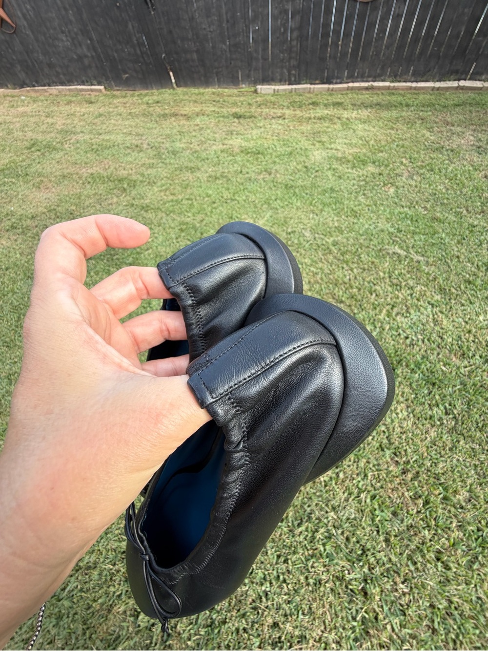 LANVIN Paris Black Leather Bumper Ballerina Flats Square Toe Size 38 - Picture 11 of 16